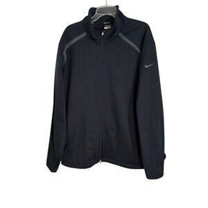 Nike Golf Mens Black Colorblock Therma‎ Fit Full Zip Jacket Long Sleeve Size 2XL